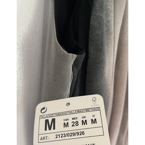 New Zara Abstract Watercolor Chiffon Sleeveless Pleated Party Maxi Dress - Picture 15 of 15